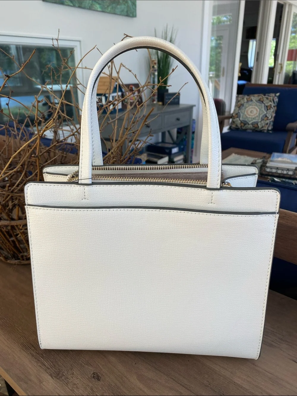 Karl Lagerfeld White BEAUTIFULLY Embellished Tote Bag